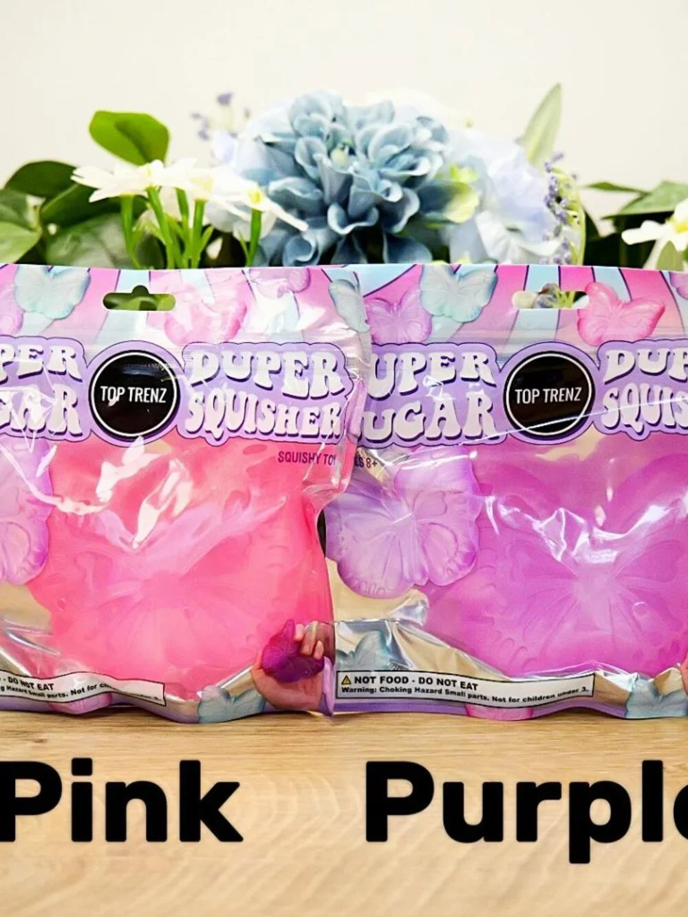 Super Duper Sugar Butterfly Squisher - Purple‎ Sensory Squishy Fidget Toy